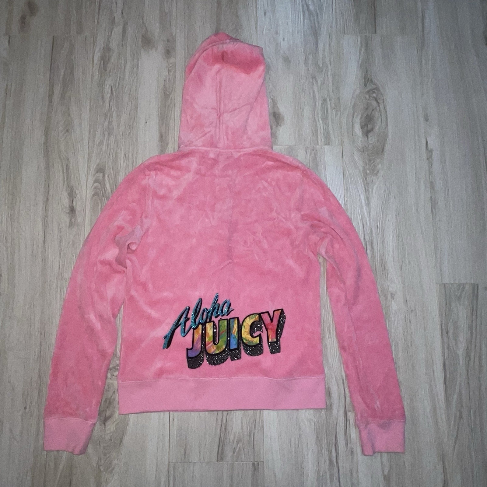 JUICY COUTURE® Y2K Aloha Juicy Pink Suit Jacket GORGEOUS! Size L Hawaiian