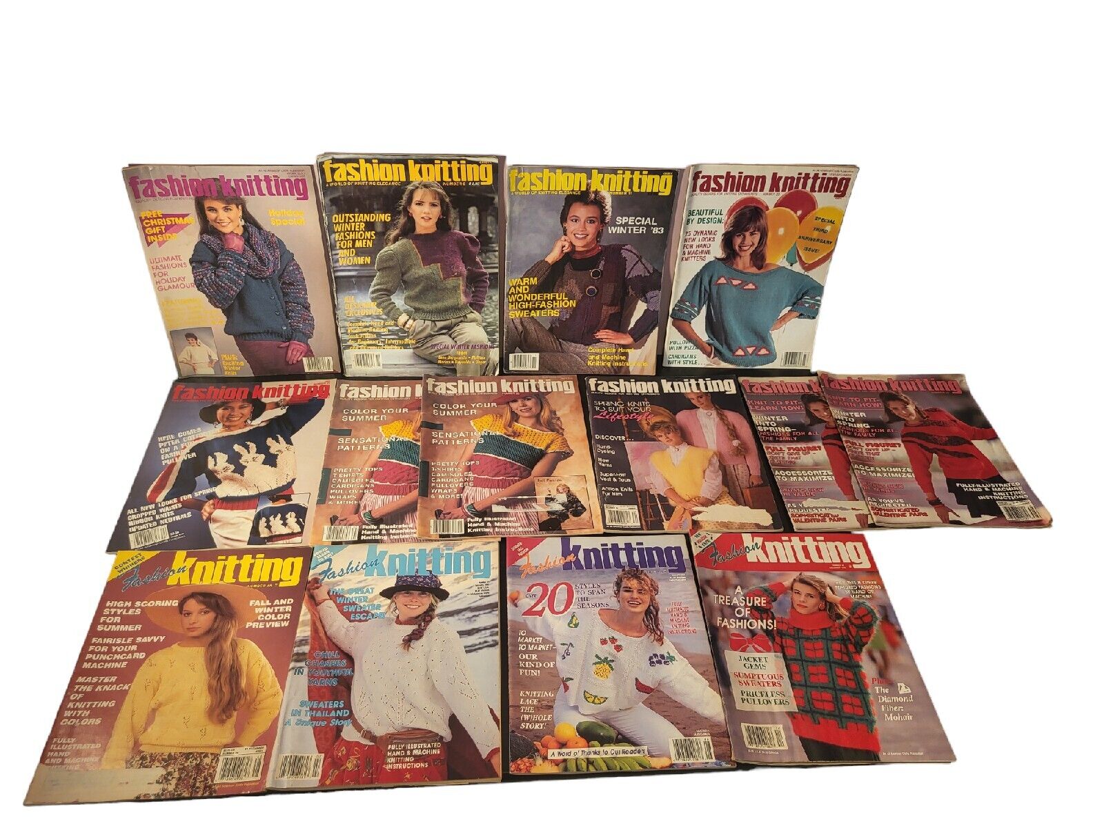 Vintage FASHION KNITTING Magazine Lot of 14 Issues