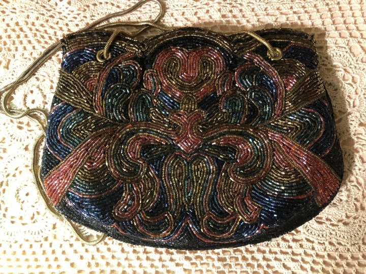Antique/Vtg Beaded Design newest Evening Purse