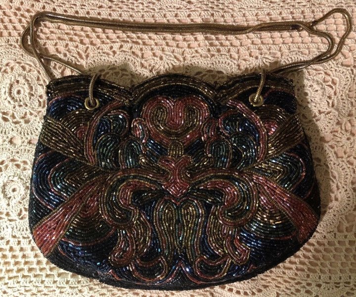 Antique/Vtg Beaded Design newest Evening Purse
