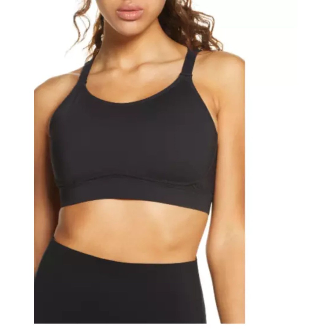 NWT SPANX High Impact Sports Bra, Black, Size 34D