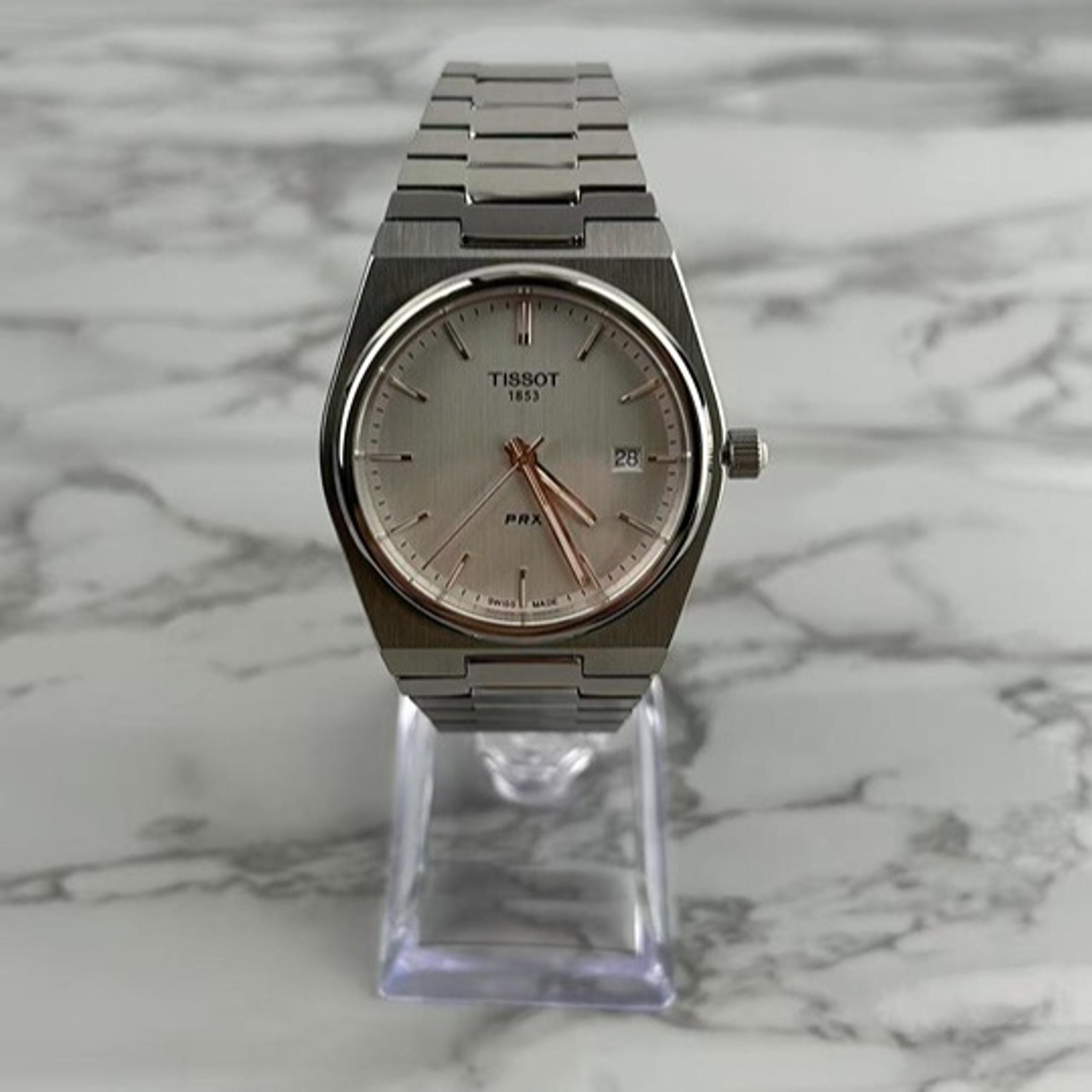 Tissot PRX 40mm Swiss Quartz Movement Men's Watch-Silver Dial-T1374101103100