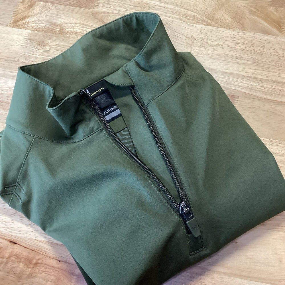 Ladies Under Armour Tactical Infrared Coldgear 1/4 zip Olive Green Medium
