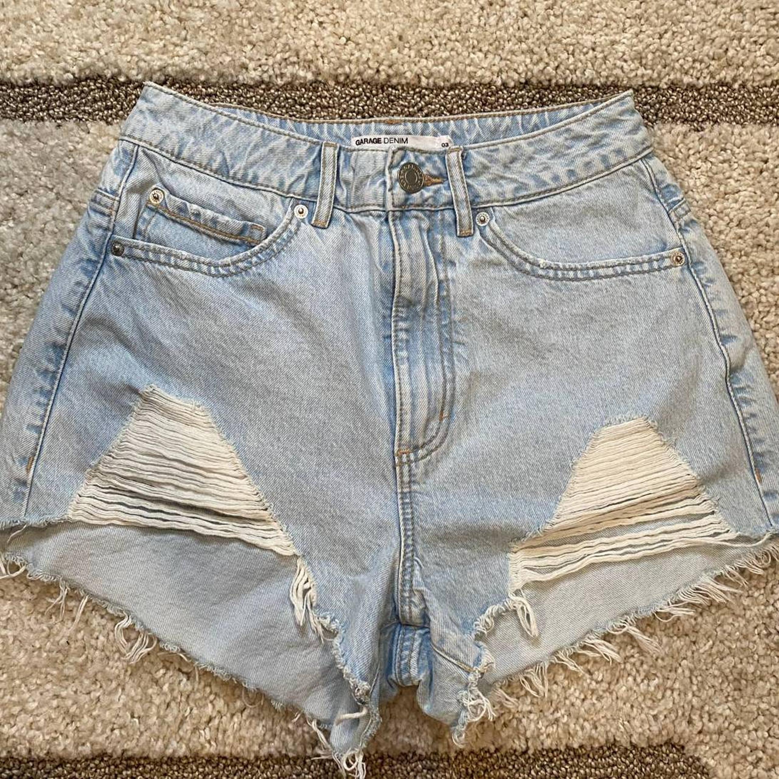 Garage Denim High Waisted Shorts