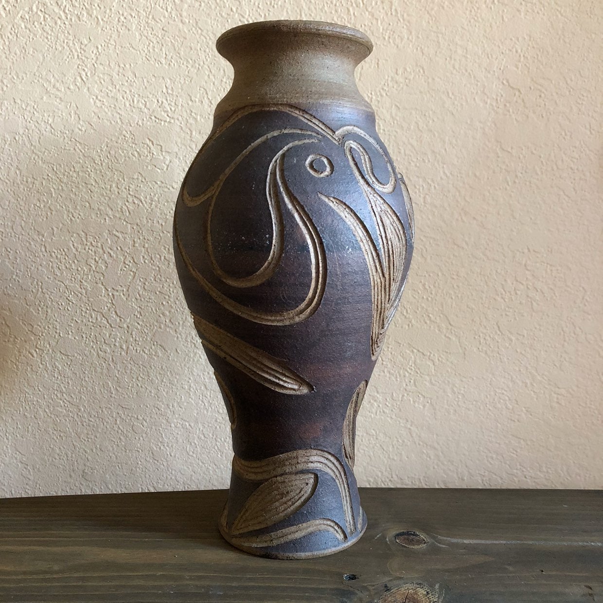 hand thrown stoneware vase