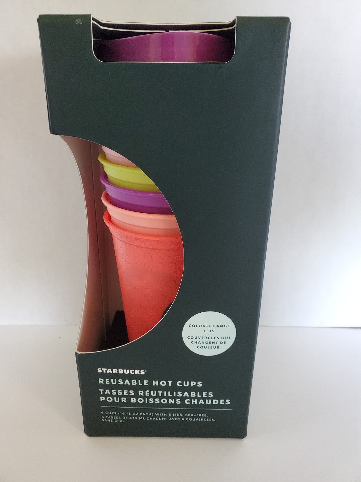 Starbucks Tumblers 6 Pk Color Changing Lids