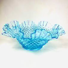 Fenton Blue Hobnail Bowl Non-Opalescent Scarce 1941-44