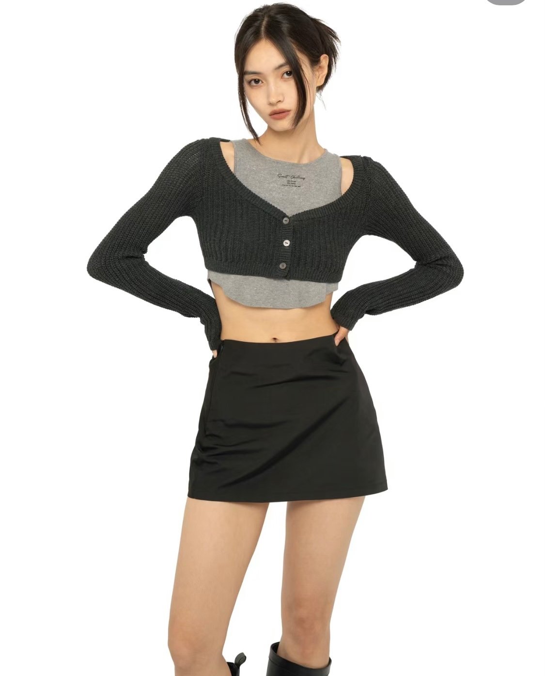 Sweet chilling knit set