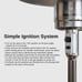 NEW Outdoor Patio Stainless Steel Heater with Table Design