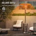 NEW Outdoor Patio Stainless Steel Heater with Table Design