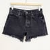 Paige Denim Noella Cut Off Frayed Jean Shorts Minimalist Casual Black Dove 25