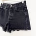 Paige Denim Noella Cut Off Frayed Jean Shorts Minimalist Casual Black Dove 25