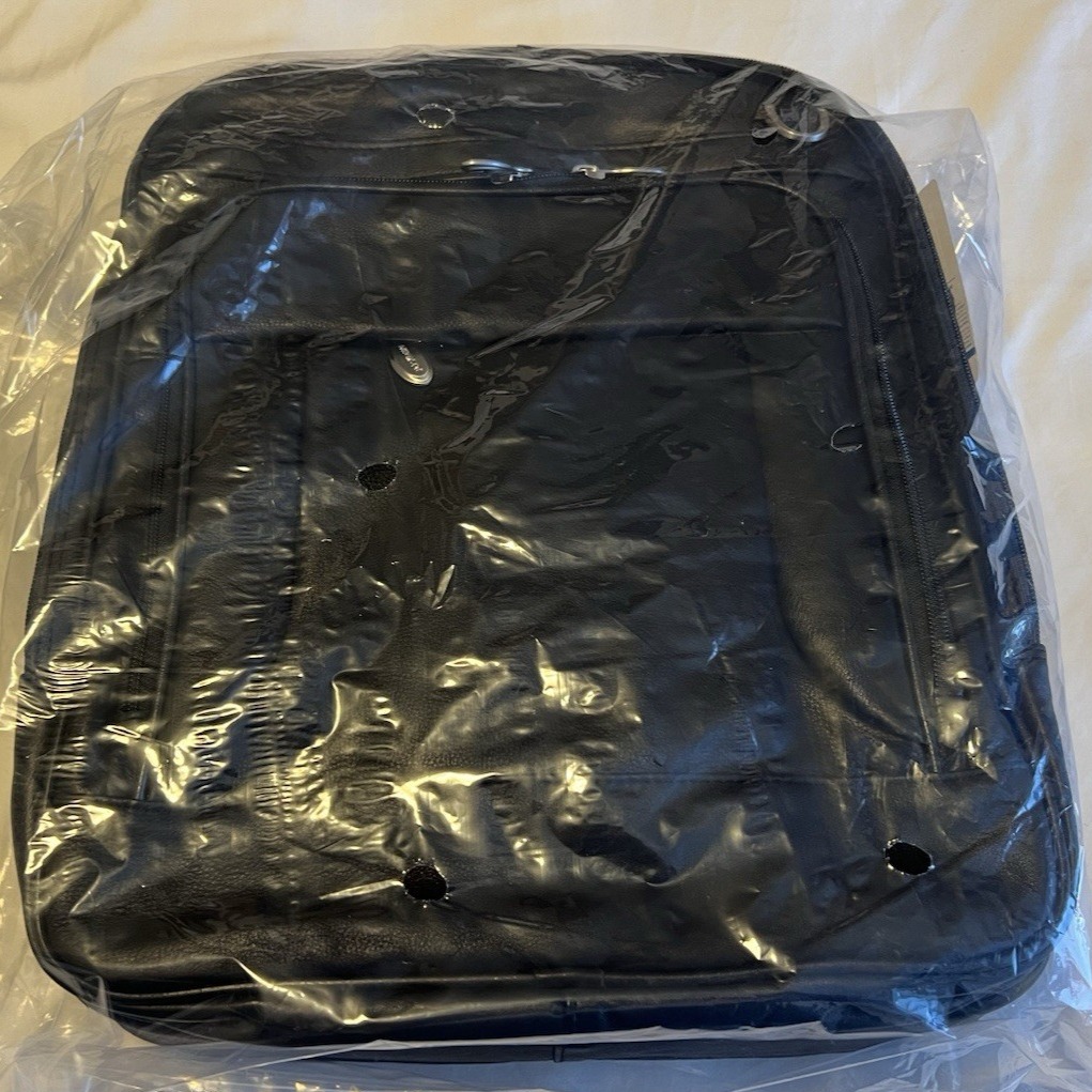 McKlein Laptop Pouch Black Leather (4165) (41655) 15 3-Way Briefcase/Back pack