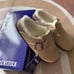 Birkenstock Shearling Suede Leather Latte Cream Medium/Narrow Size -38