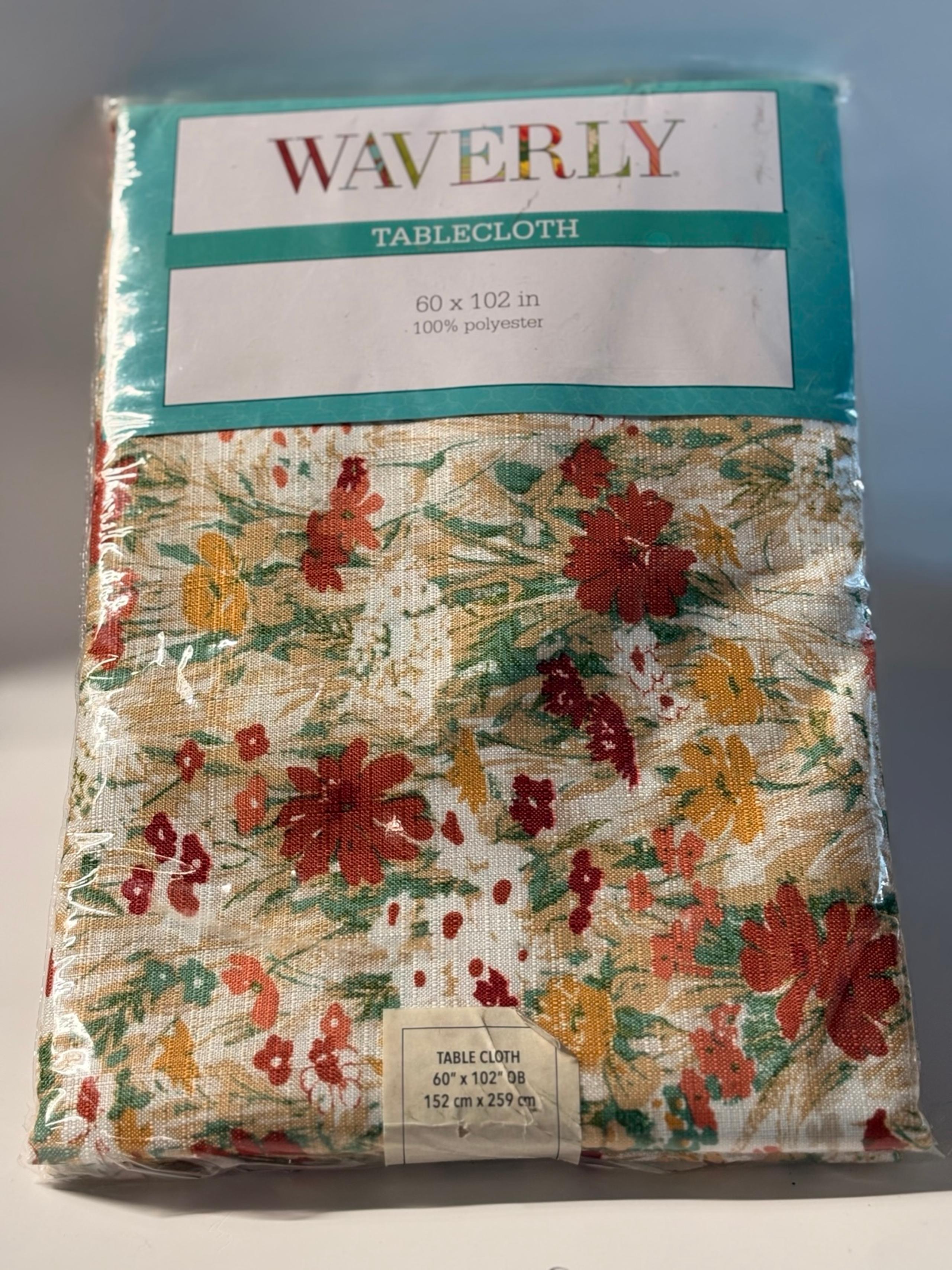 NEW WAVERLY TABLECLOTH 60” x 102”