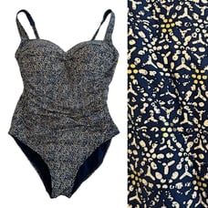 Bond-Eye Australia Niptuck Joanne Nautical Foil One Piece Swimsuit D/DD NWOT