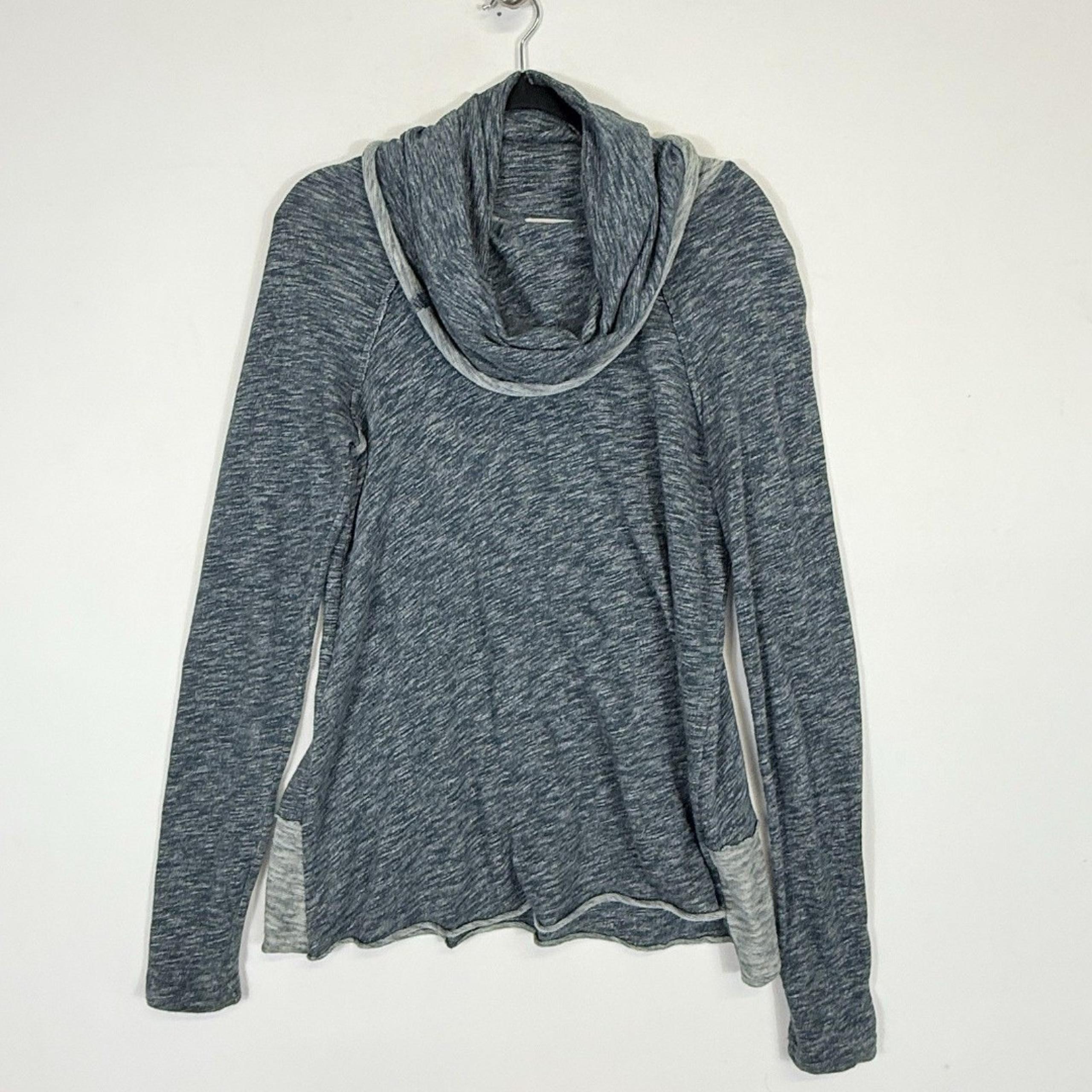 FP Free People Beach Women's One Size Heather Blue Two Body Corps Deux Cowl Top