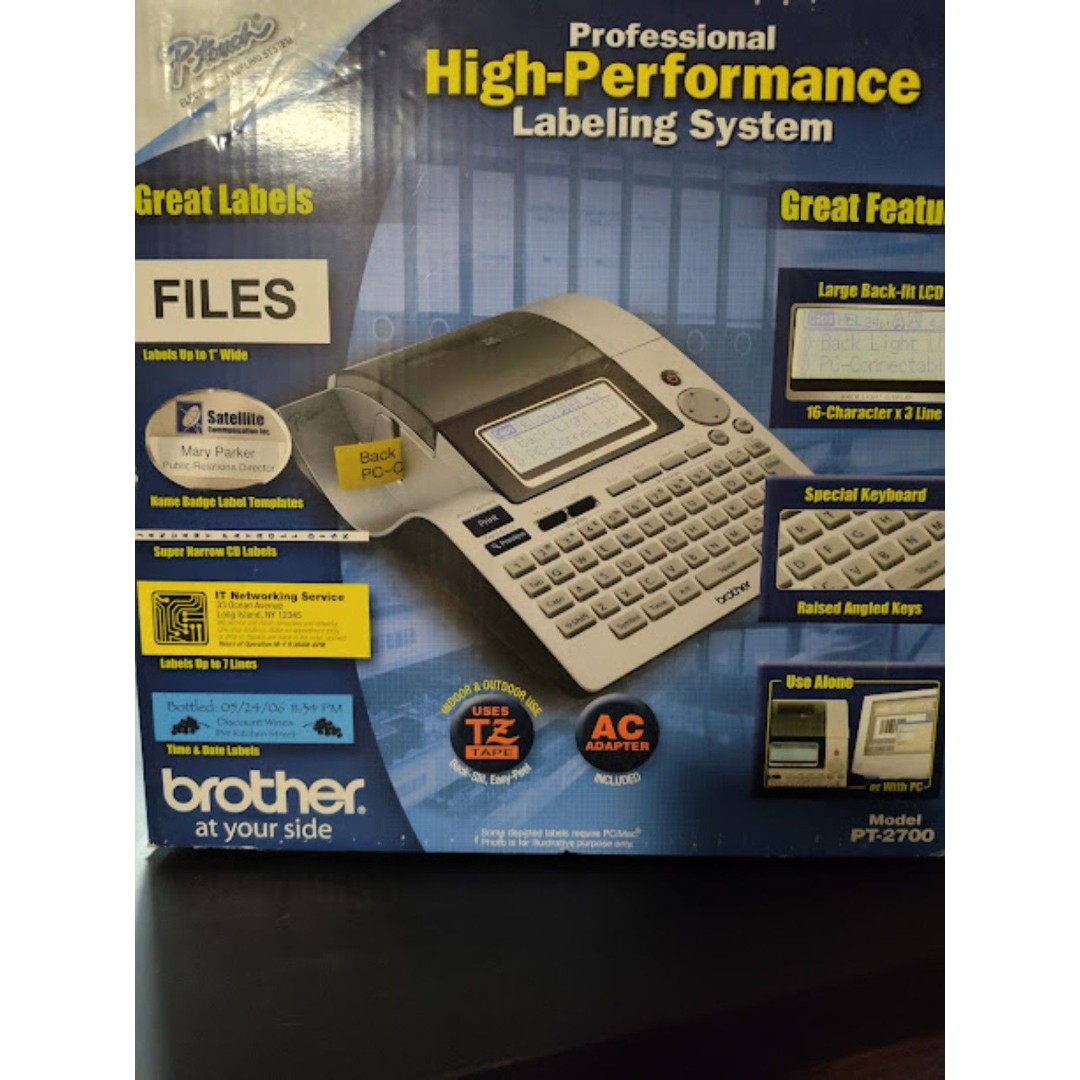 Brother P Touch PT 2700 Labeling System Printer In Open Box