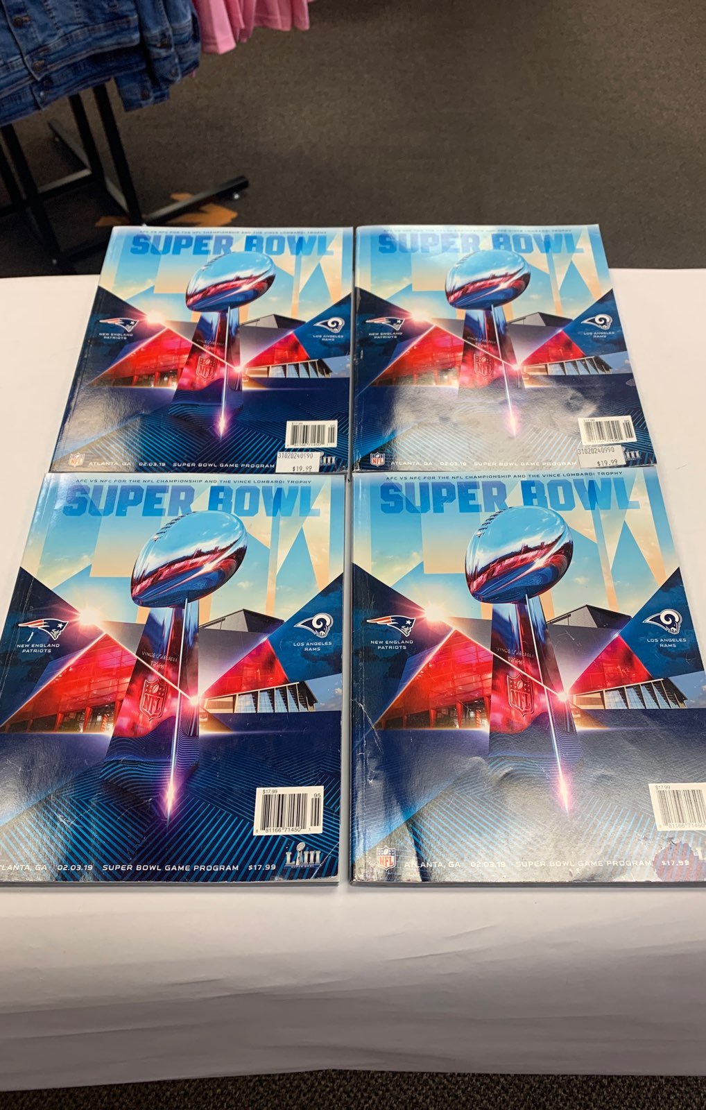 4 Super Bowl LIII Game Programs!