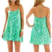 Lilly Pulitzer maisy green print silk mini slip sundress size small