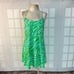 Lilly Pulitzer maisy green print silk mini slip sundress size small