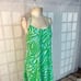 Lilly Pulitzer maisy green print silk mini slip sundress size small