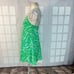 Lilly Pulitzer maisy green print silk mini slip sundress size small