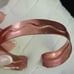 Vtg.Handmade genuine Copper wave cuff bracelet