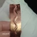 Vtg.Handmade genuine Copper wave cuff bracelet