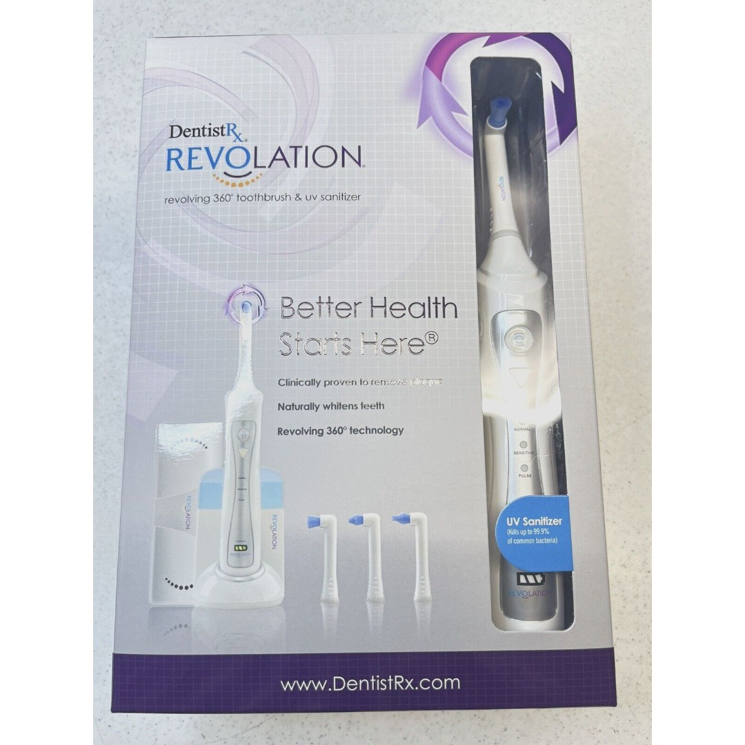 Revolation Revolving 360° Power Toothbrush and UV Sanitizer Dentist New Sealed