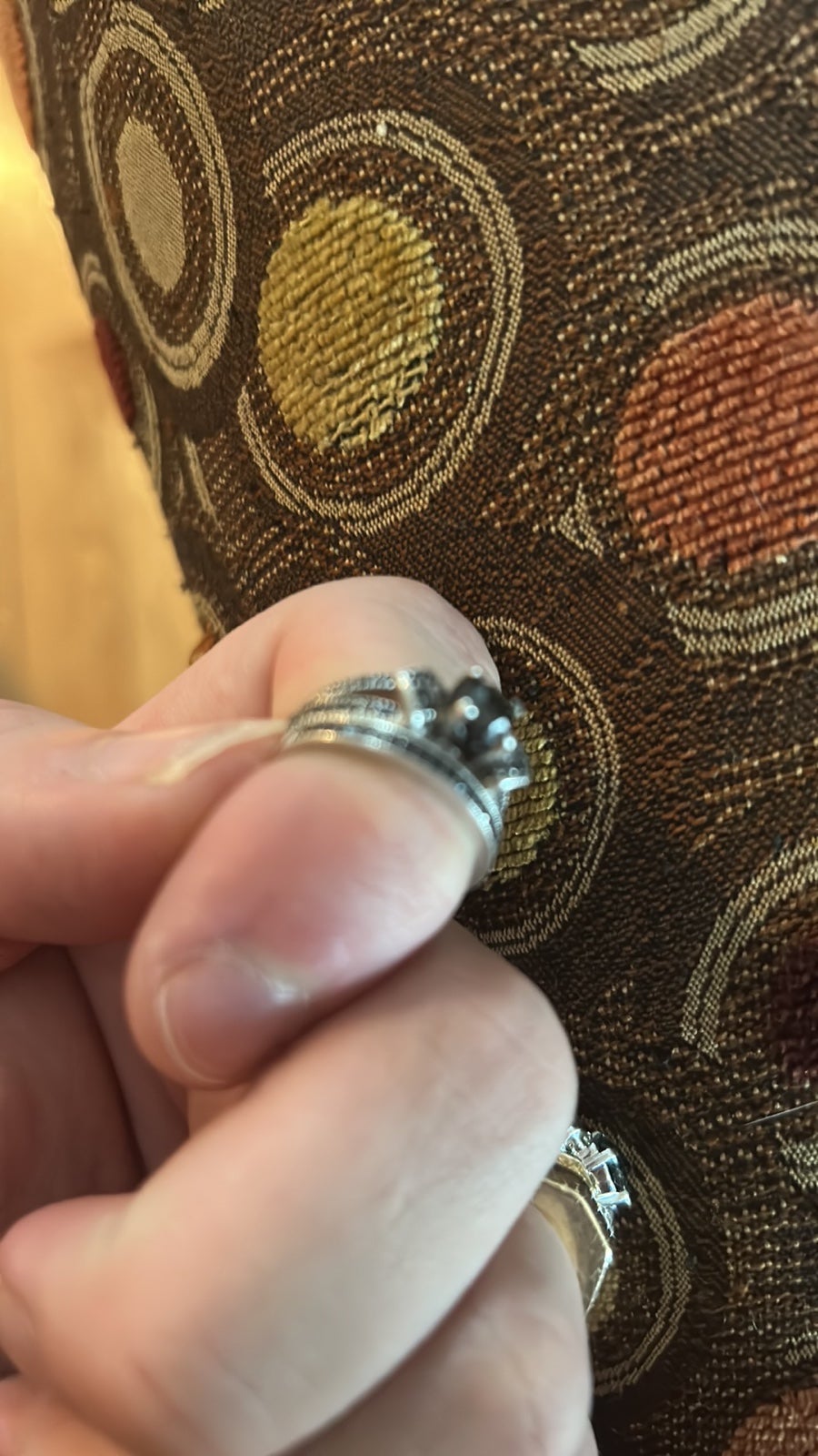 1 1/8 ctw black diamond ring set