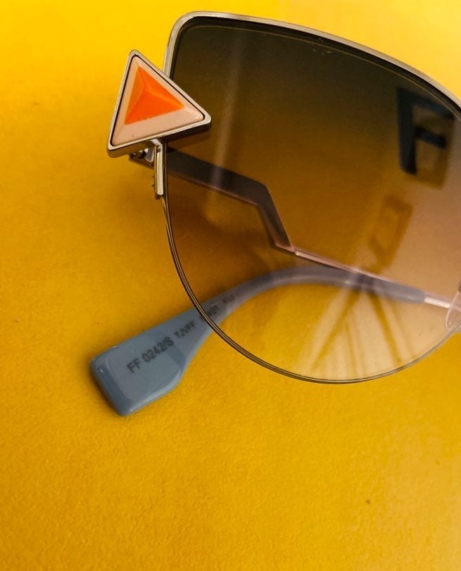 Fendi Sunglasses shops cateyes pink blue desi