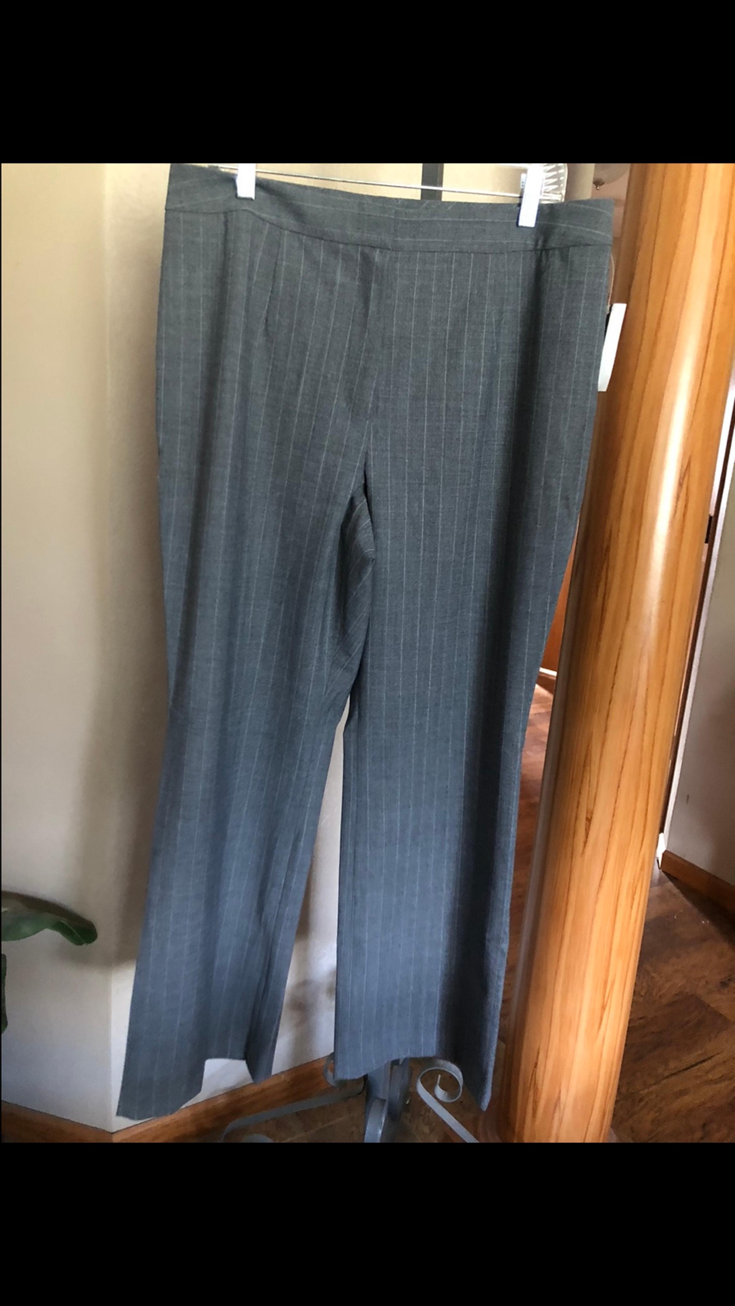 Womens Lands End Gray Pinstripe Dress Pants size 16 NWT!