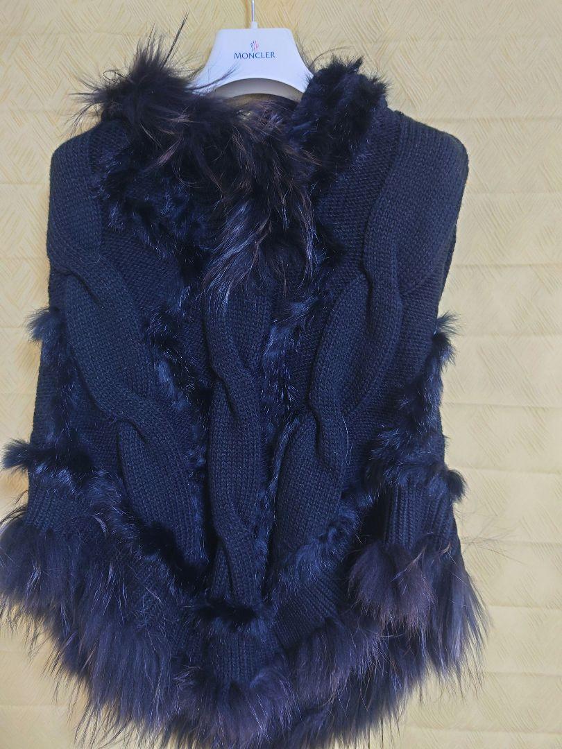 Sandro Ferrone ROMA Poncho Fur Cape Gore Fur