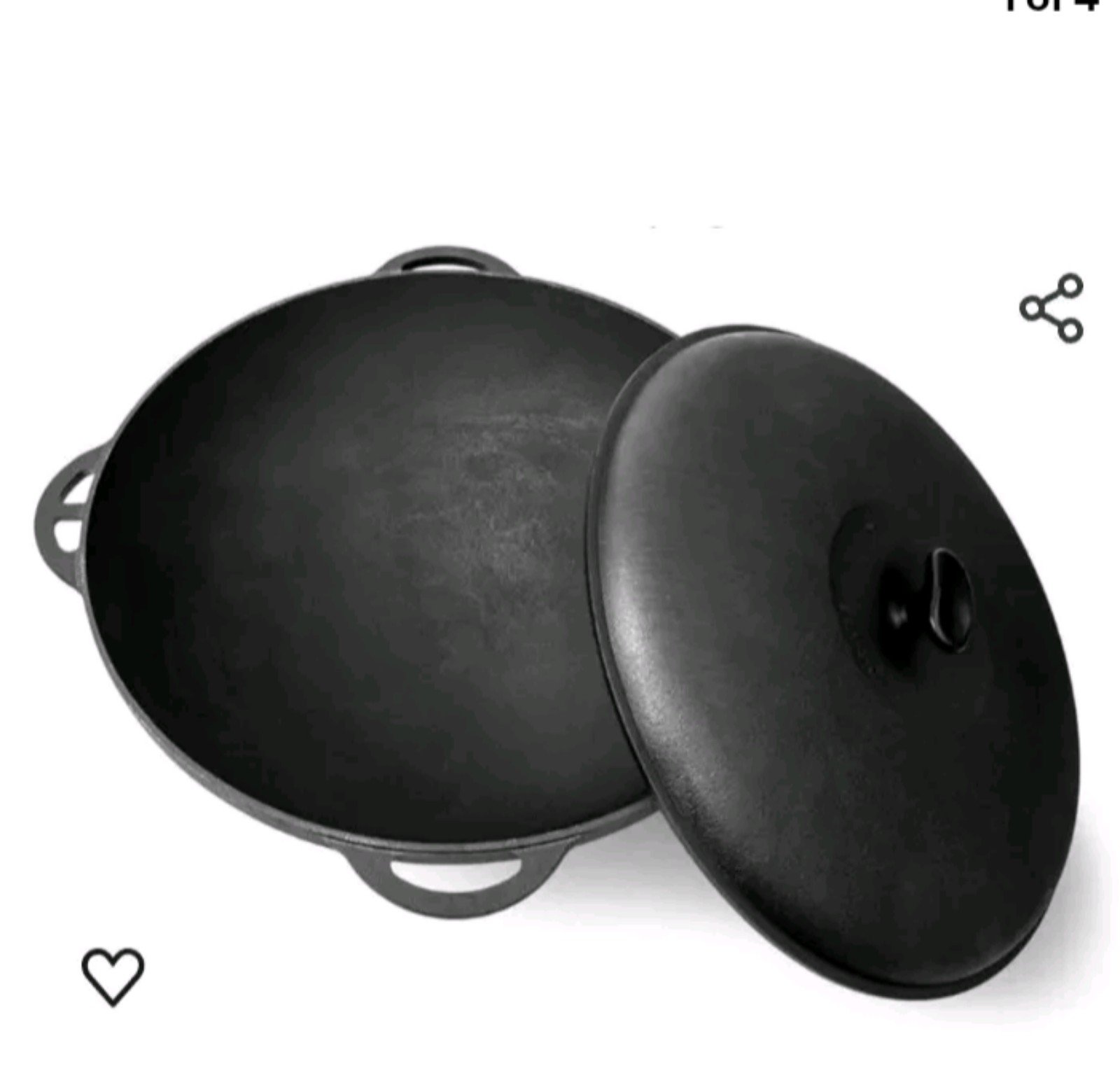 Dutch Oven Pot with Lid Syton 18 Quarts (17 L) - Camping Dutch Oven - Cast Iron