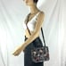 COACH Black Multicolor Leather Floral Print In Jeweled Satchel Crossbody Bag