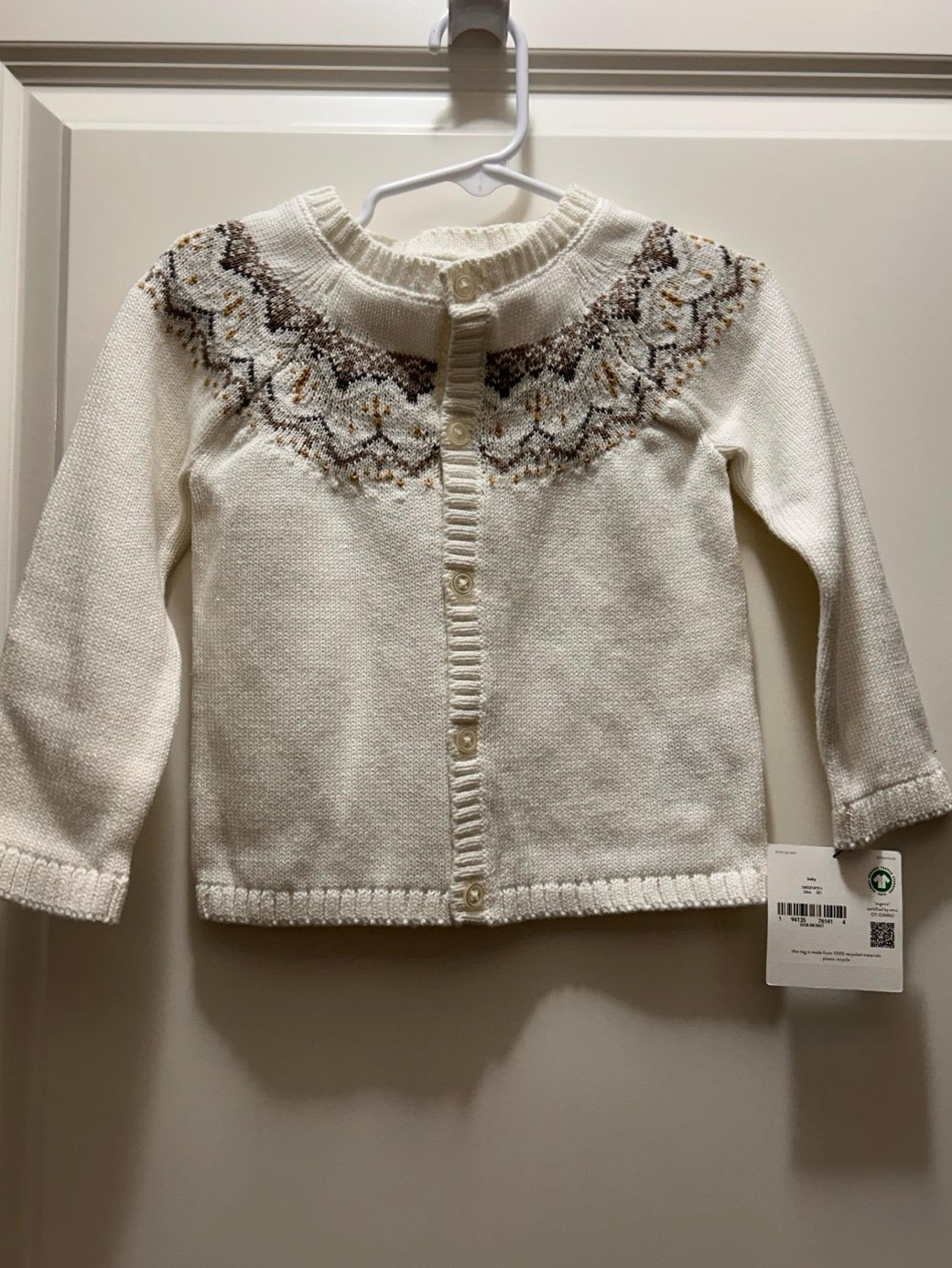 Little Planet Organic Baby Girl Cardigan NWT 24mo
