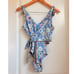 Tanya Taylor Kelly Wrap One Piece Swim Small Beach Floral Vacation