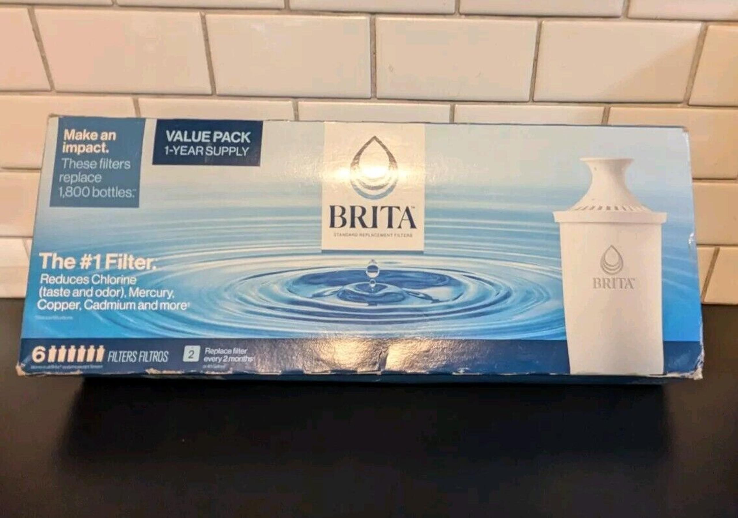 Brita 6 Pack Standard Replacement Water Pitcher Filters Genuine SEALED
