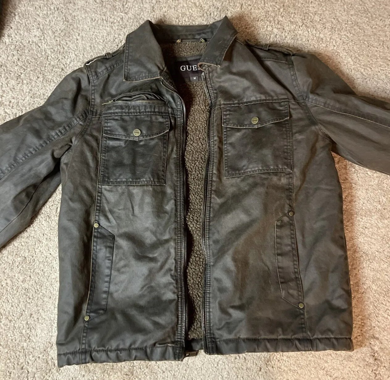 guess jacket men Brown medium