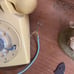 Antique Vintage Rotary Phone Pale Yellow