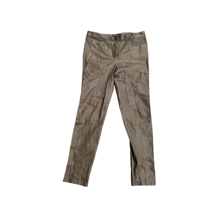 ME+EM Luxe Leather Lambskin Moro Pants Trousers 34 X 30 Brown Tag 31 Actual 34