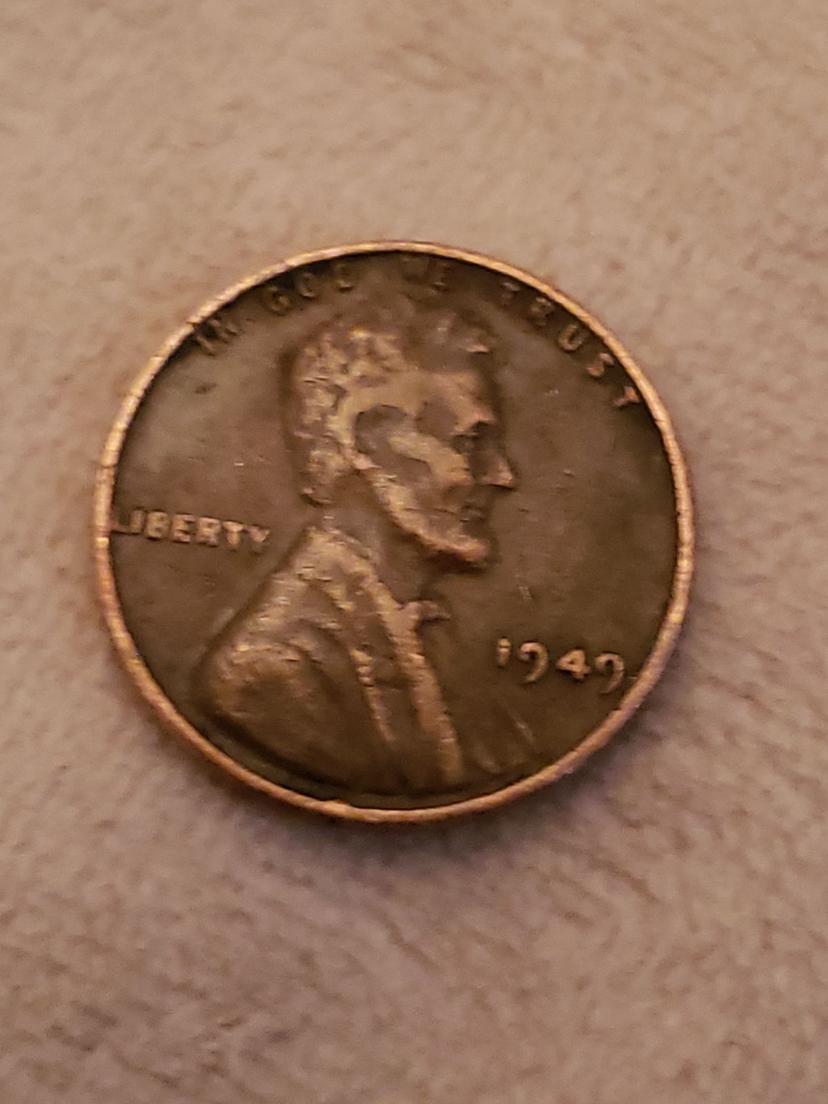 1949 penny error
