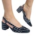 LILIANA / Kaya-3/ Black & White / Tweed / Block / Heel Slingback / Shoes