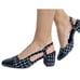 LILIANA / Kaya-3/ Black & White / Tweed / Block / Heel Slingback / Shoes