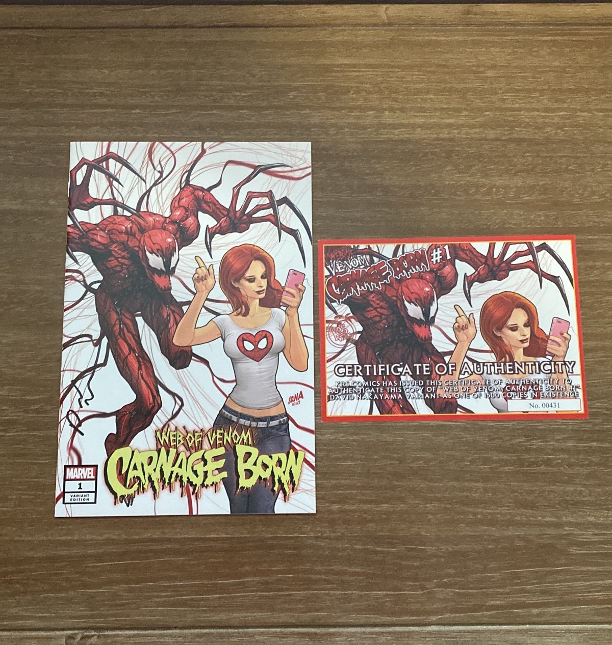 Web of Vemon Carnage Born #1 - Signed by David Nakayama