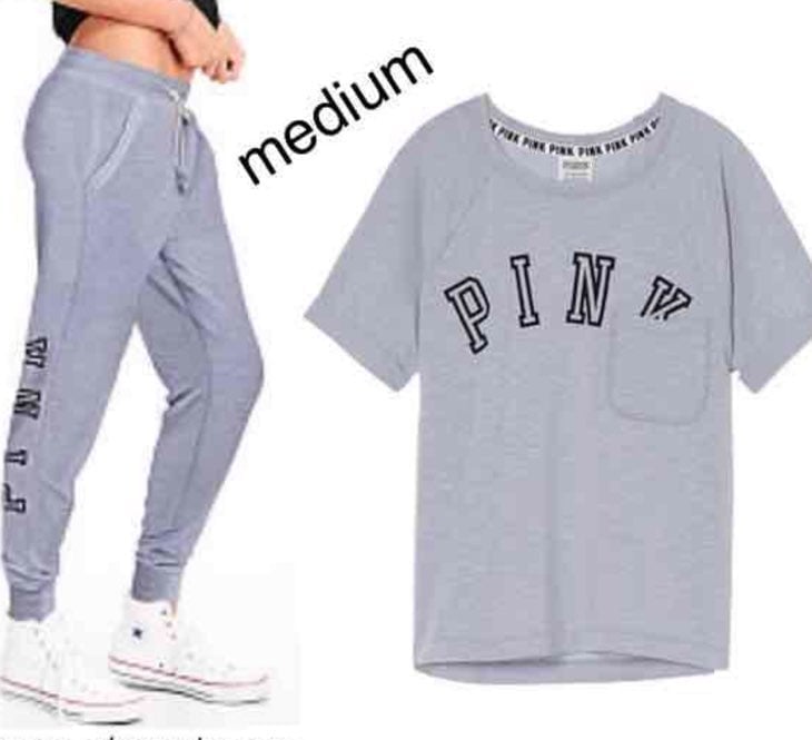 NWT VS PINK MEDIUM LIGHTWEIGHT SET