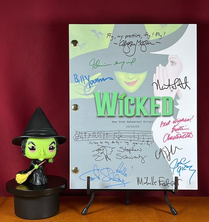 Wicked Script Signed- Autograph Reprints- 123 Pages- Wicked Broadway Musical