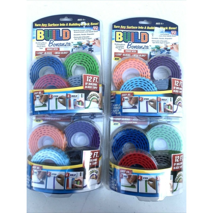 4- BUILD BONANZA Block Peel & Stick Tape Works with the big named blocks