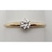 Exquisite 14K Karat Solid Yellow Gold Solitaire Diamond Wedding Ring - Size 5